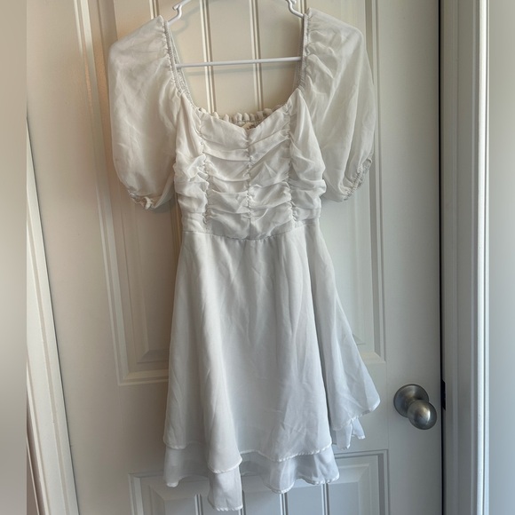 Alter’d State White Ruffle Mini Dress (Size XS) - Picture 1 of 3